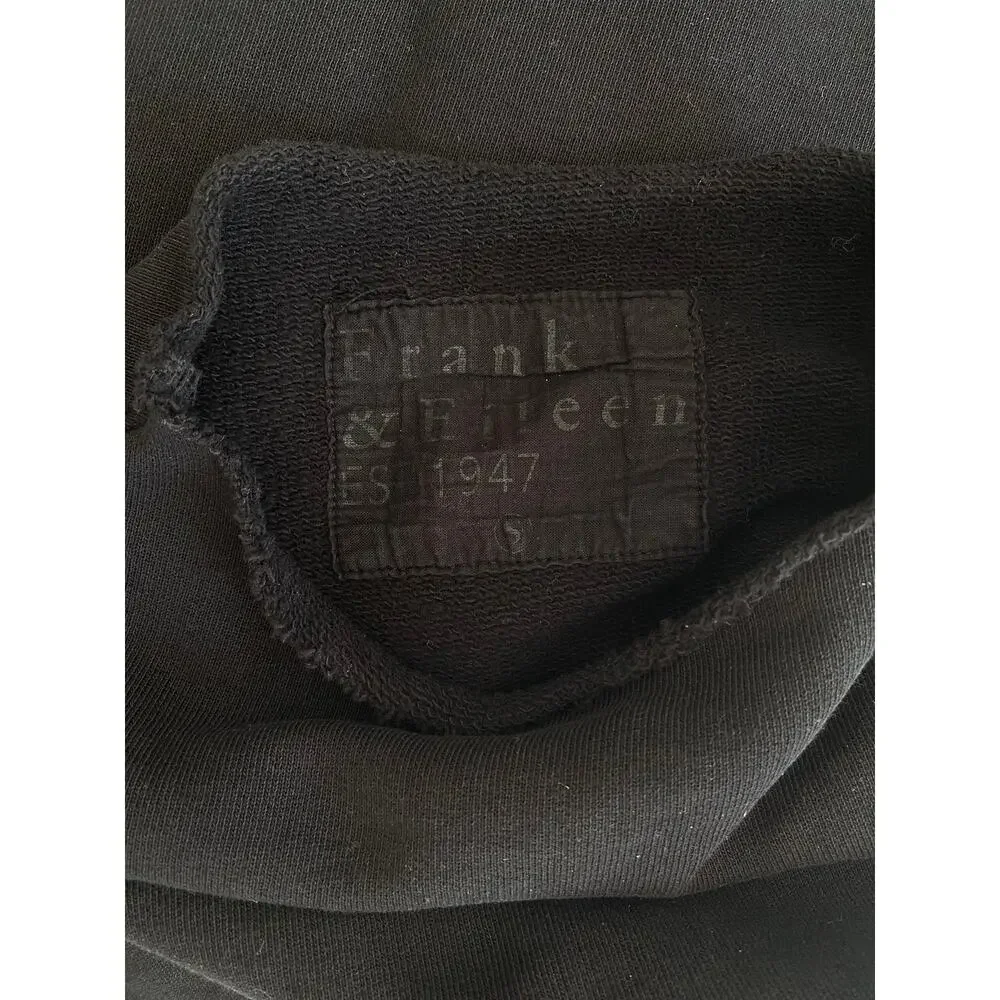 Frank & Eileen Effie Long-Sleeve Funnel Neck Capelet Black Pullover Sweatshirt S - Picture 8 of 10